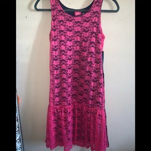 kids pink lace dress